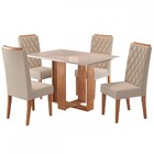 Mesa De Jantar 4 Lugares Nova York Mel/blonde/nude - Panorama