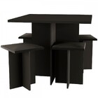 Mesa De Jantar 4 Lugares Onix - Hecol Móveis