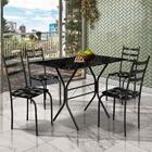 Mesa De Jantar 4 Lugares Para Apartamento Pequeno Preto Curit