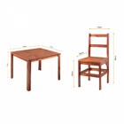 Mesa De Jantar 4 Lugares Paris Madeira Maciça Mogano - Lanes