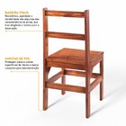 Mesa De Jantar 4 Lugares Paris Madeira Maciça Mogano - Lanes