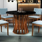 Mesa De Jantar 4 Lugares Preto 1,2m - Niem
