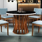 Mesa De Jantar 4 Lugares Preto/branco 1,2m - Niem