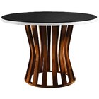 Mesa De Jantar 4 Lugares Preto/branco 1,3m - Niem