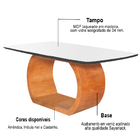 Mesa De Jantar 4 Lugares Preto/branco 1,4m X 0,9m - Sirkel