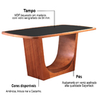Mesa De Jantar 4 Lugares Preto/imbuia 1,4m - Kogan