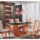 Mesa De Jantar 4 Lugares Preto/imbuia 1,4m - Kogan