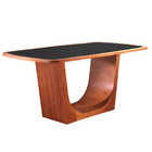 Mesa De Jantar 4 Lugares Preto/imbuia 1,4m - Kogan