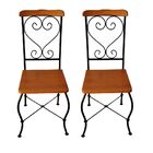 Mesa De Jantar 4 Lugares Quadrada Ferro E Madeira Rustica Art