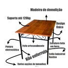 Mesa De Jantar 4 Lugares Quadrada Ferro E Madeira Rustica Art