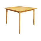 Mesa De Jantar 4 Lugares Quadrada Madeira Mel 100cm Sala Jant