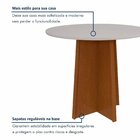 Mesa De Jantar 4 Lugares Quadrada Tampo De Vidro Celebrare Fr