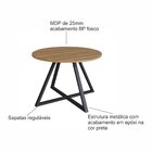 Mesa De Jantar 4 Lugares Redonda 110cm Home Office Concept No