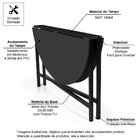 Mesa De Jantar 4 Lugares Redonda Dobrável Prática - Straub We