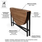 Mesa De Jantar 4 Lugares Redonda Dobrável Prática - Straub We