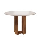 Mesa De Jantar 4 Lugares Redonda Tampo De Mdf Jady Mel/blonde