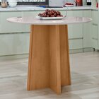 Mesa De Jantar 4 Lugares Redonda Tampo De Vidro Celebrare Amê