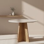 Mesa De Jantar 4 Lugares Redondo Tampo Em Mdf Neo Mel/ Blonde