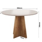 Mesa De Jantar 4 Lugares Redondo Tampo Em Mdf Neo Mel/ Blonde