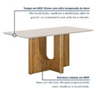 Mesa De Jantar 4 Lugares Retangular 120cm Tampo Vidro/mdf De