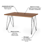 Mesa De Jantar 4 Lugares Retangular 120x75 Industrial Roma No