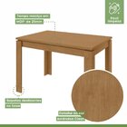 Mesa De Jantar 4 Lugares Retangular Athenas Amêndoa Clean