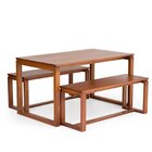 Mesa De Jantar 4 Lugares Retangular Madeira Maciça Craft Gara