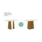 Mesa De Jantar 4 Lugares Retangular Orus Nature/off White