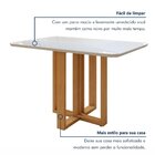 Mesa De Jantar 4 Lugares Retangular Tampo De Vidro/mdf Bold A