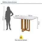 Mesa De Jantar 4 Lugares Retangular Tampo De Vidro/mdf Bold A