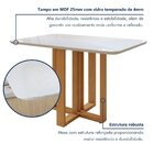 Mesa De Jantar 4 Lugares Retangular Tampo De Vidro/mdf Bold A