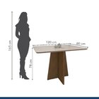 Mesa De Jantar 4 Lugares Retangular Tampo Vidro/mdf Jade Cina