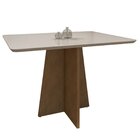 Mesa De Jantar 4 Lugares Retangular Tampo Vidro/mdf Jade Cina