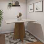 Mesa De Jantar 4 Lugares Retangular Tampo Vidro/mdf Jade Cina