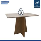 Mesa De Jantar 4 Lugares Retangular Tampo Vidro/mdf Jade Cina