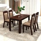 Mesa De Jantar 4 Lugares Sasha Zara Ameixa/malta - Viero Móve