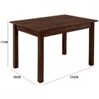 Mesa De Jantar 4 Lugares Sofia Castanho Rust/marrom Tx - Art