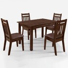 Mesa De Jantar 4 Lugares Sofia Castanho Rust/marrom Tx - Art