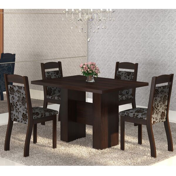 Mesa De Jantar 4 Lugares Street Ameixa/cobre - Mobilarte