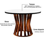 Mesa De Jantar 4 Lugares Tampo Branco 1,3m - Niem