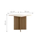 Mesa De Jantar 4 Lugares Tampo Com Vidro Napoles Carvalho Off