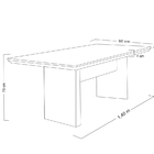 Mesa De Jantar 4 Lugares Tampo Preto 1,4m - Kolonne