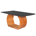 Mesa De Jantar 4 Lugares Tampo Preto 1,4m X 0,9m - Sirkel