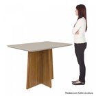 Mesa De Jantar 4 Lugares Tampo Vidro 120cm Celebrare Móveis L