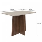 Mesa De Jantar 4 Lugares Tampo Vidro 120cm Celebrare Móveis L