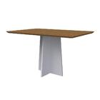 Mesa De Jantar 4 Lugares Tóquio Off-white Imbuia