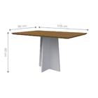 Mesa De Jantar 4 Lugares Tóquio Off-white Imbuia