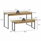 Mesa De Jantar 4 Lugares Tub Carvalho/preto - Compace