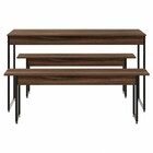 Mesa De Jantar 4 Lugares Tub Nogal/preto - Compace