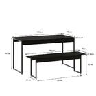 Mesa De Jantar 4 Lugares Tub Preto Ônix - Compace